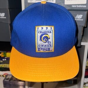 1995 Charter Owner PSL Rams Velcro hat
